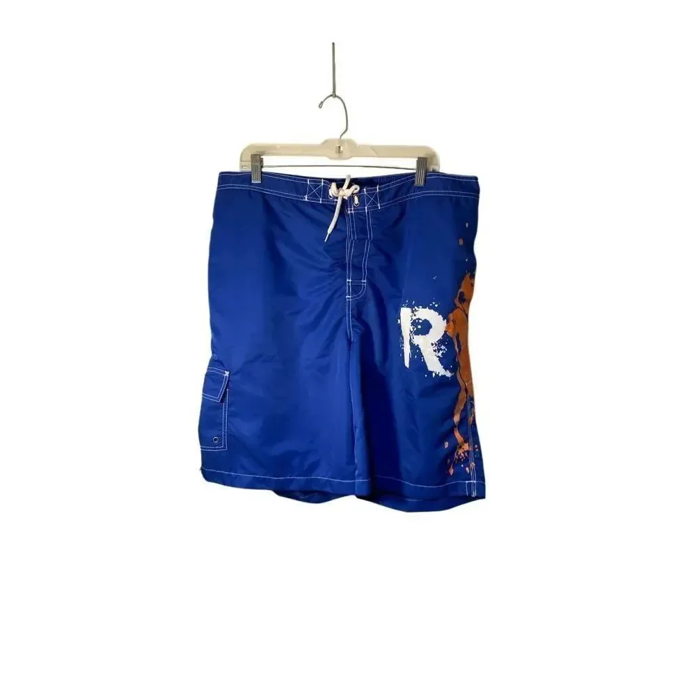 Ralph Lauren men’s swim trunks large pony blue board shorts XXL
